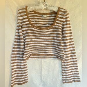 Hollister crochet cropped cottage core sweater with a boho vibe